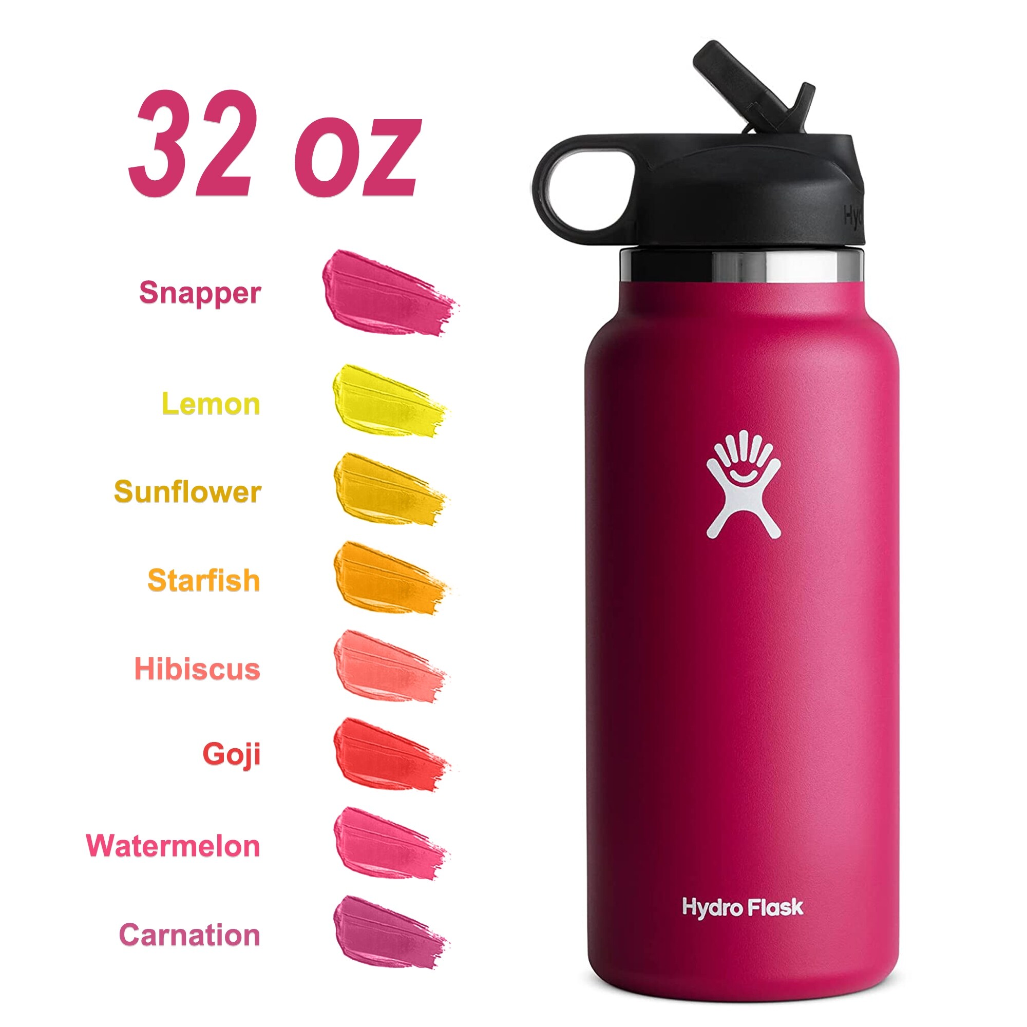 Hydro flask 32 oz wide deals mouth lemon