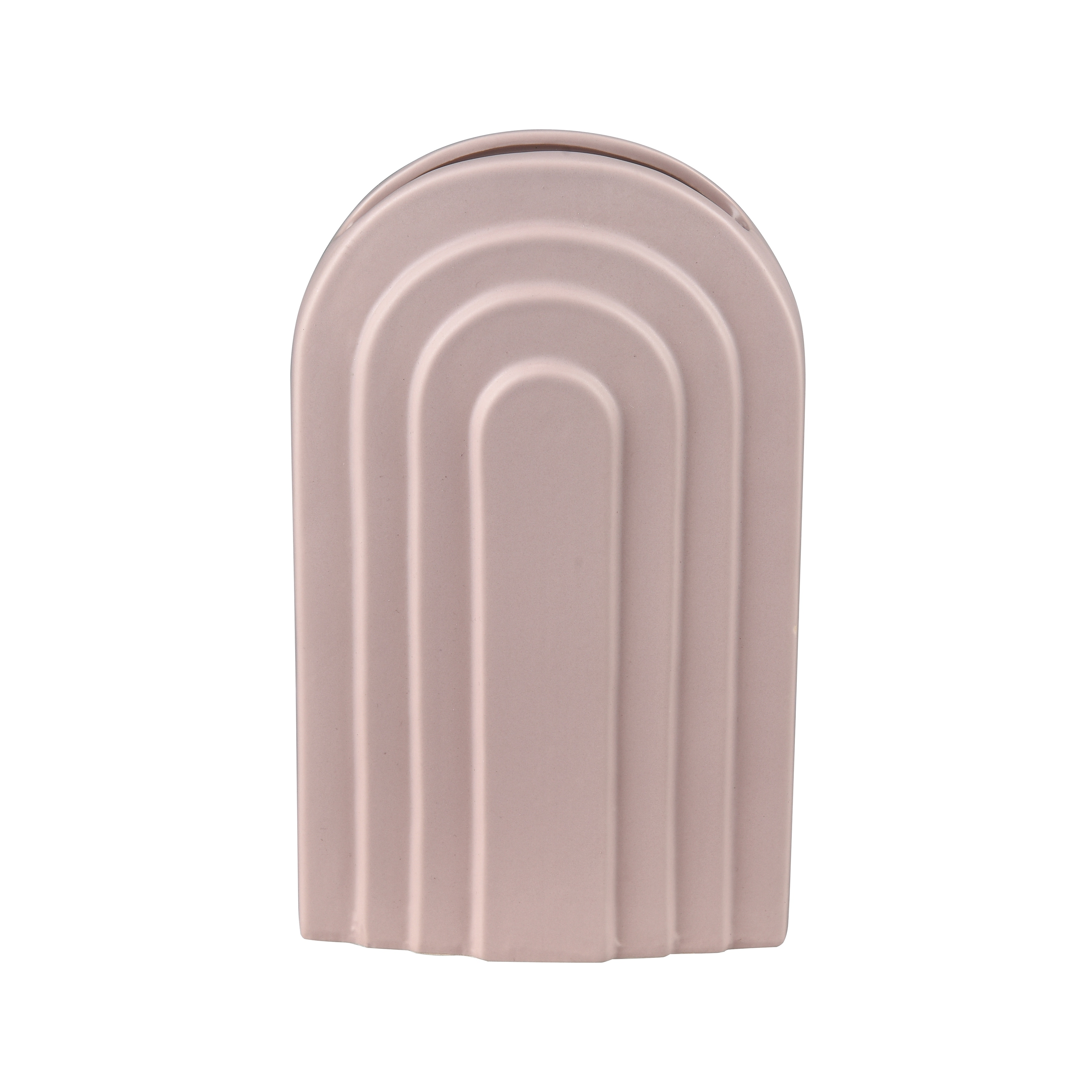Atlas Corin Matte Pink Earthenware Vase