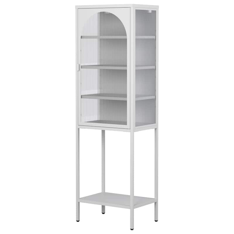 5-Tier Cube Bookshelf Storage Cabinet with 3 Adjustable Shelves