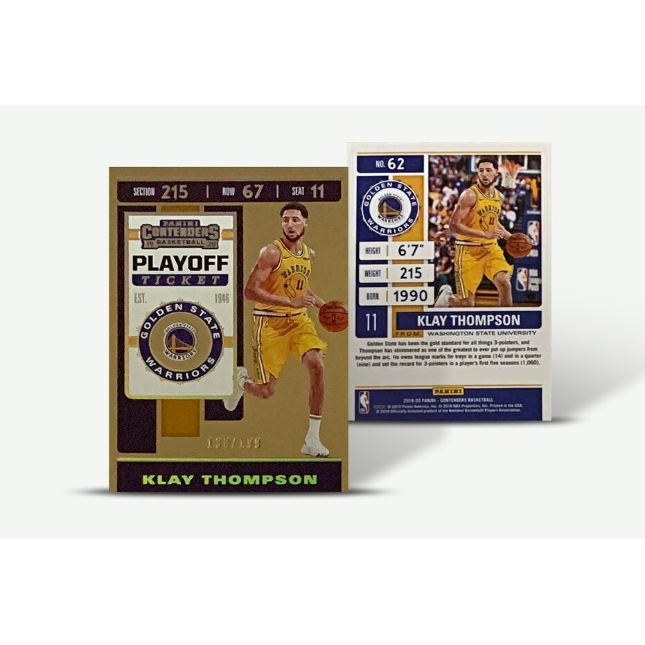 Shop Klay Thompson Golden State Warriors 20192020 Panini Contenders Basketball Trading Card 138199 Unsig Free Shipping On Orders Over 45 Overstock 30821973