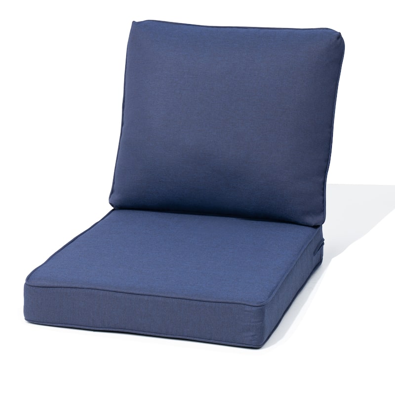 27.6'' x 24.4'' x 4.5'' Outdoor Indoor Patio Seat Cushions Set (Seat & Back) - 1PC - MIDNIGHT