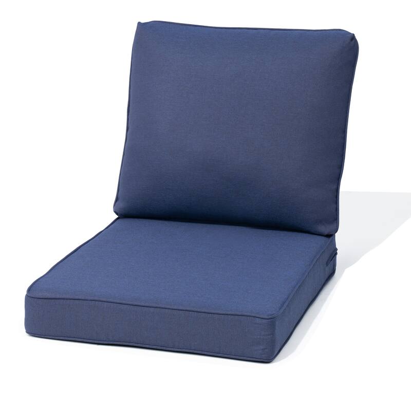 27.6 x 24.4 x 8.7 in T Outdoor Indoor Patio Premium fabric Seat Cushions Set (Seat & Back) - 1PC - MIDNIGHT