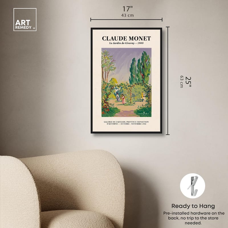 Garden at Giverny Canvas by Art Remedy