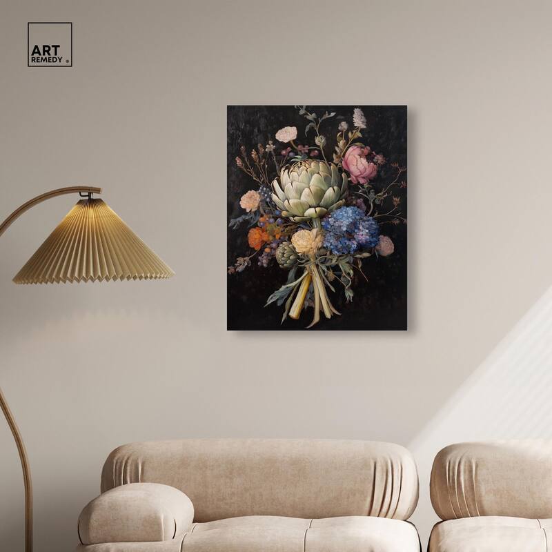 Moody Artichoke II Canvas by Art Remedy, Gallery Wrapped