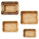 preview thumbnail 15 of 45, Hyacinth Seagrass Oval Storage Baskets with Wooden Handles Woven Bins
