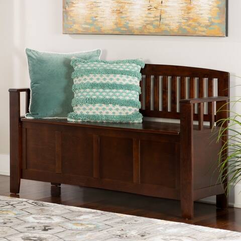 Copper Grove Kenai Fjords Flip Top Slat Back Bench