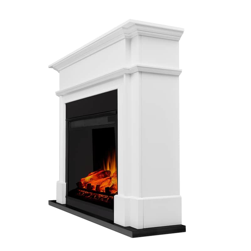 Harlan 55" Electric Grand Fireplace in White by Real Flame