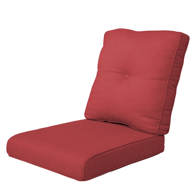 22 in x 24 in Outdoor Chair Deep Seat Replacement Cushion - N/A - 1Pack-Red