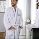 preview thumbnail 14 of 13, Superior 100% Cotton Embroidered Adult Unisex Luxury Bathrobe