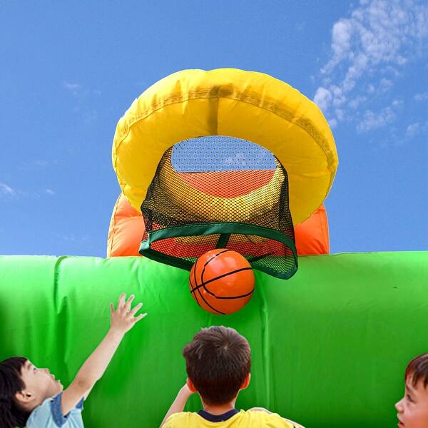 Shop Aleko Inflatable Bounce House With Basketball Rim Soccer