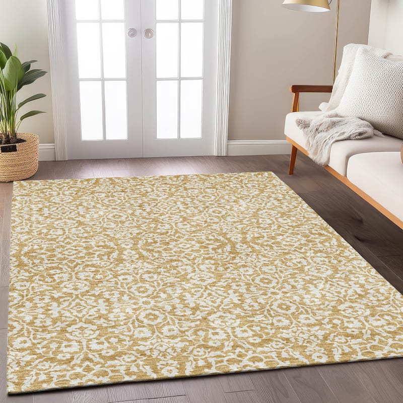 Machine Washable Indoor/ Outdoor Chantille Traditional Farmhouse Rug