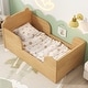 preview thumbnail 24 of 32, Toddler Floor Bed Frame, Cot Bed for Boys and Girls Ages 3-6, Bear Shape Toddler Bed Natural