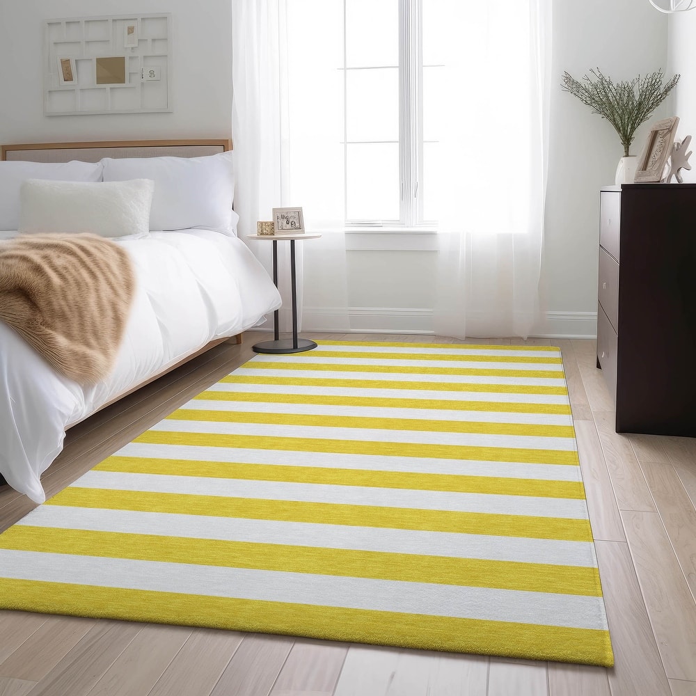 Premium Washable Super Soft Cabana Stripe Mayfield Rug