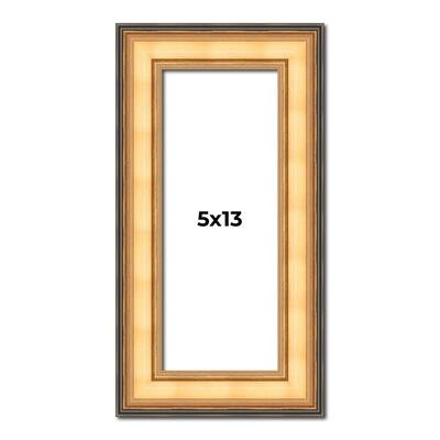 5x13 Frame Gold Plein Aire Solid Wood Picture Frame Width 2 Inches |