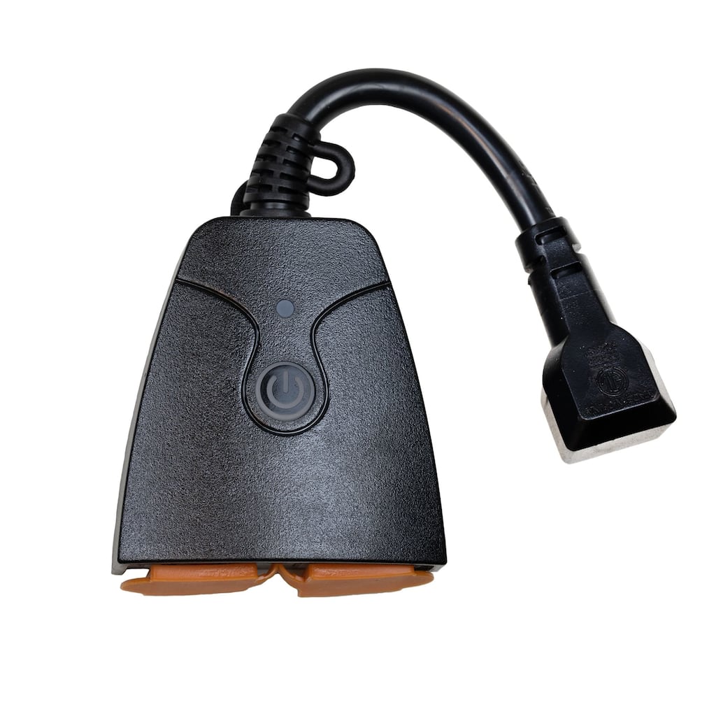 15A-WOT Outdoor Timer, Outdoor String Light Christmas Timer, Smart - Black