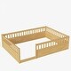 preview thumbnail 6 of 7, Natural Full Size Floor Bed Frame with Fence, Kids Beds Frame for Bedroom Playroom