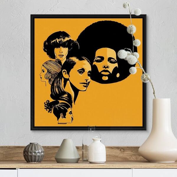 Shop Headshots Of Women With Retro Hairstyles Black Float Frame