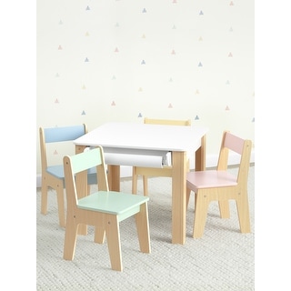 Table and 4 Chair Set with Paper Roll Holder - Greenguard Gold Certified