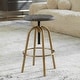 preview thumbnail 2 of 5, Uttermost Revolve Brass Counter Stool - 17"W x 24"H x 17"D