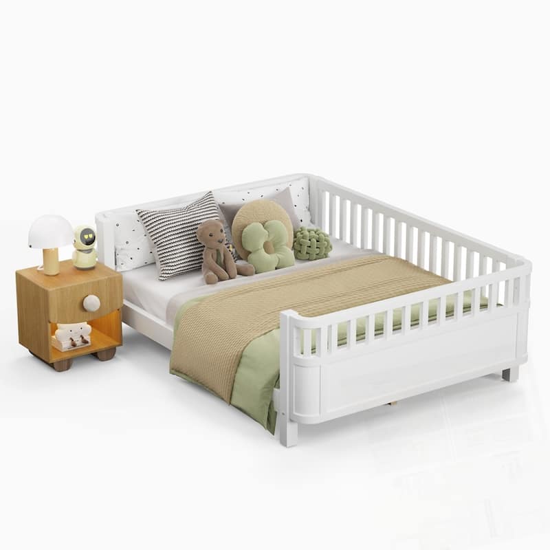 Wood Low Profile Bed Wood Platform Bed for Kids