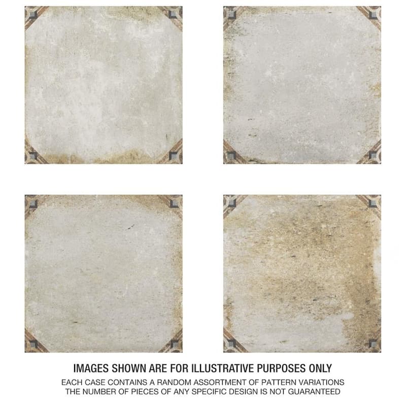 Merola Tile D'Anticatto Decor Savona 8-3/4" x 8-3/4" Porcelain Floor and Wall Tile