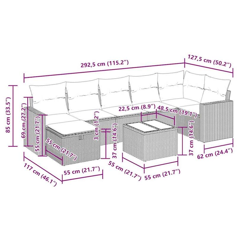 vidaXL Garden Sofa Set