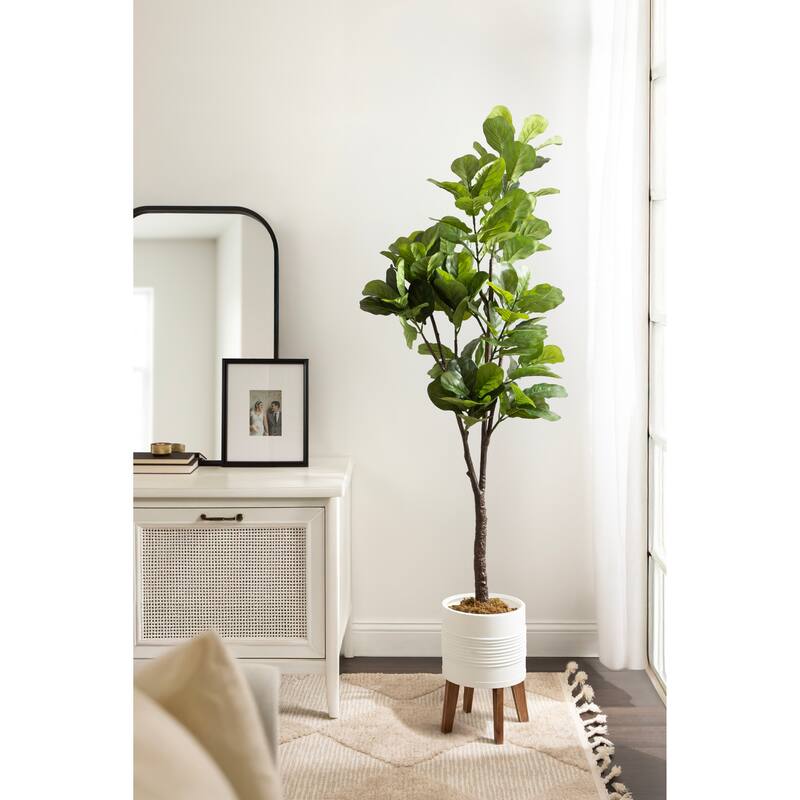 Kate and Laurel Fidmont Faux Fiddle Fig Tree