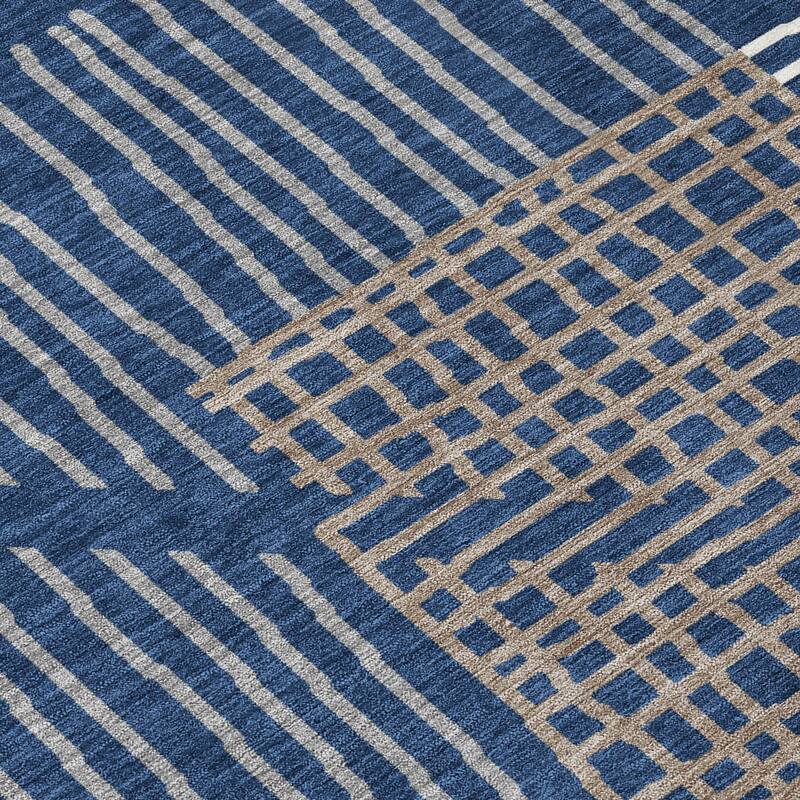 Machine Washable Indoor/ Outdoor Casual Contemporary Chantille Rug