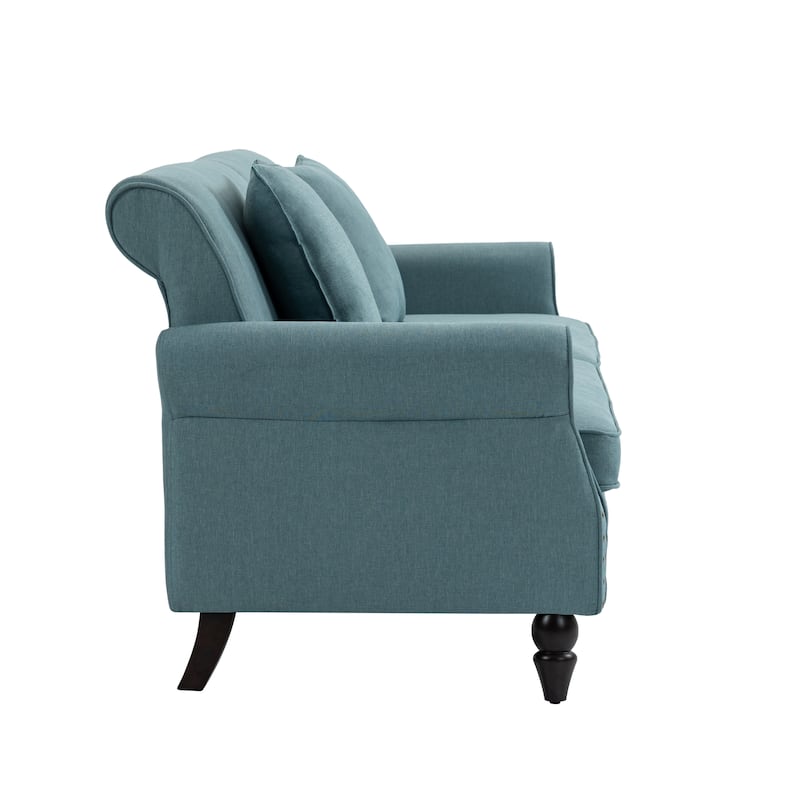 73" Sofa with Nailhead Trim Rolled Arms