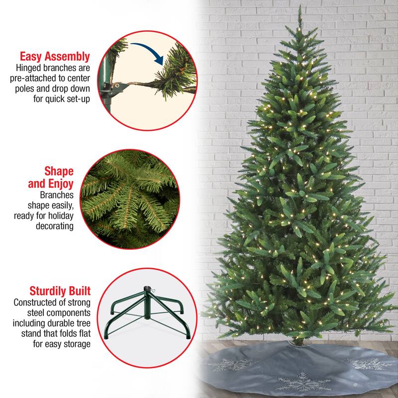 National Tree Company 7.5 ft. Pre-Lit Spada Pine Tree with LED Lights - 7.5 Foot