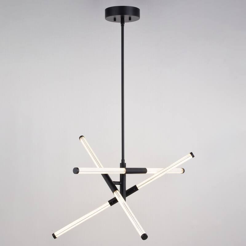 Avalon 3L LED Contemporary Pendant Light White Acrylic Adjustable Arms