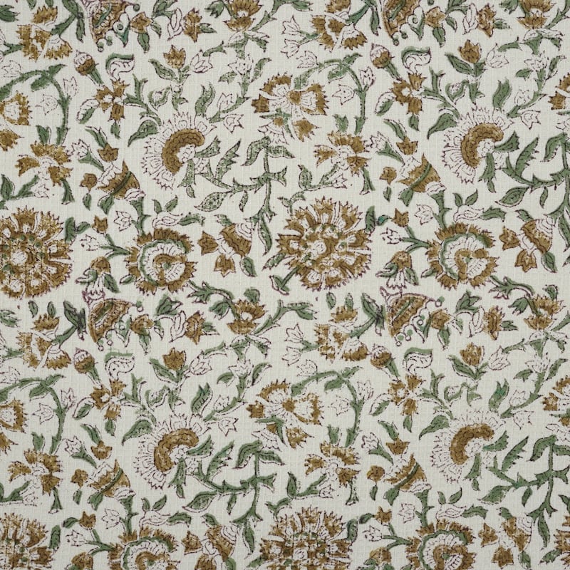 Fabdivine Hand Block Floral Print Waffle Weave Kitchen, Dining Room Use, Gift Hand Towel