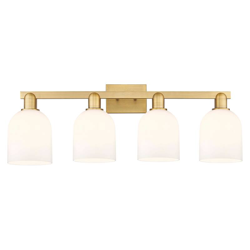 Innovations Lighting Endless Possibilities Arcadia - Bella - 4 Light 33" Bath Vanity Light - Brushed Brass/White