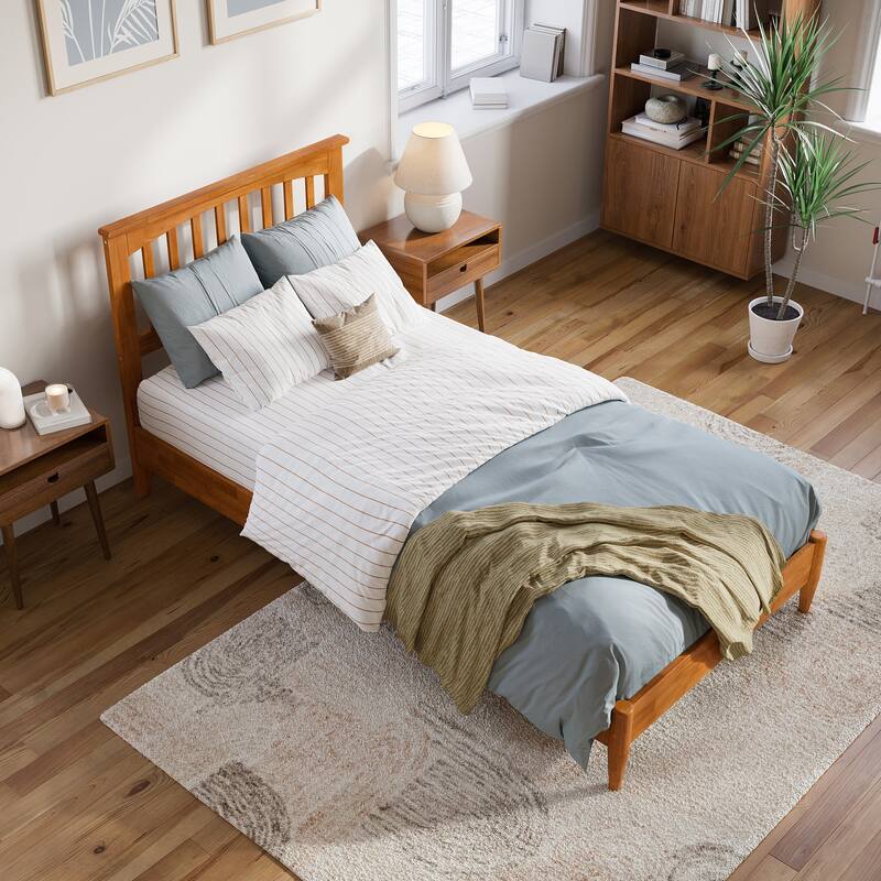 Becket Solid Wood Low Profile Platform Bed
