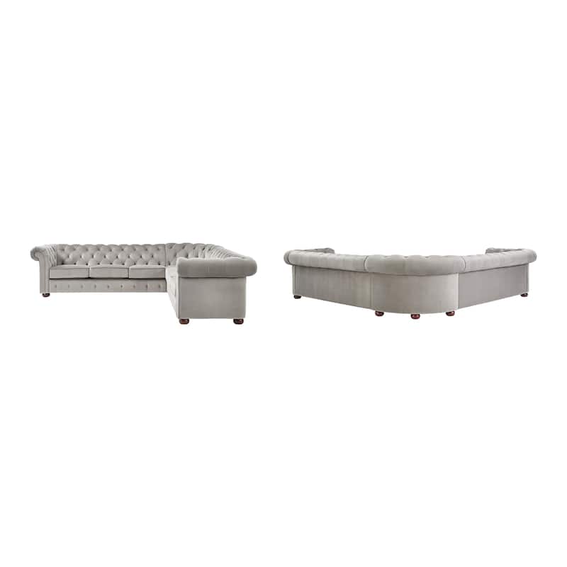 Gdansk 7-Seat L-Shaped Chesterfield Sectional Sofa