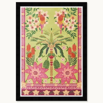 Wynwood Studio Jungle Tapestry Ii Framed Tropical Chinoiserie Art Prints