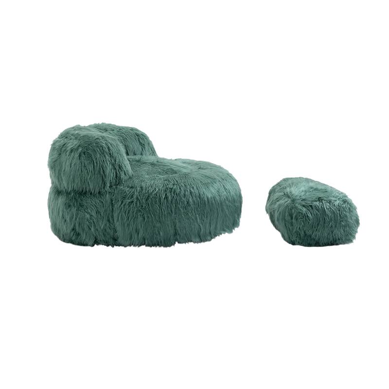 Bean Bag Chair,Floor Sofa with Handle,Accent Sofa Chair with Ottoman for Gaming Reading Relaxing
