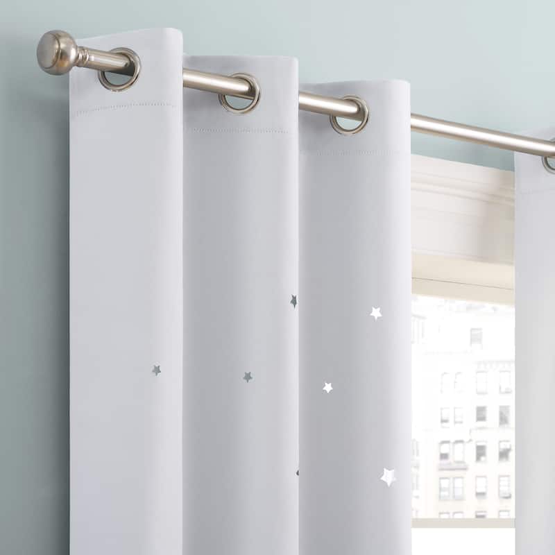 Eclipse Shooting Star Kids Room Darkening Curtain Panel Pair