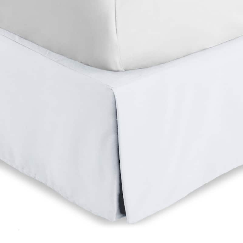 Bare Home Pleated Bed Skirt - 15-Inch Tailored Drop Easy Fit - Full - Cool White