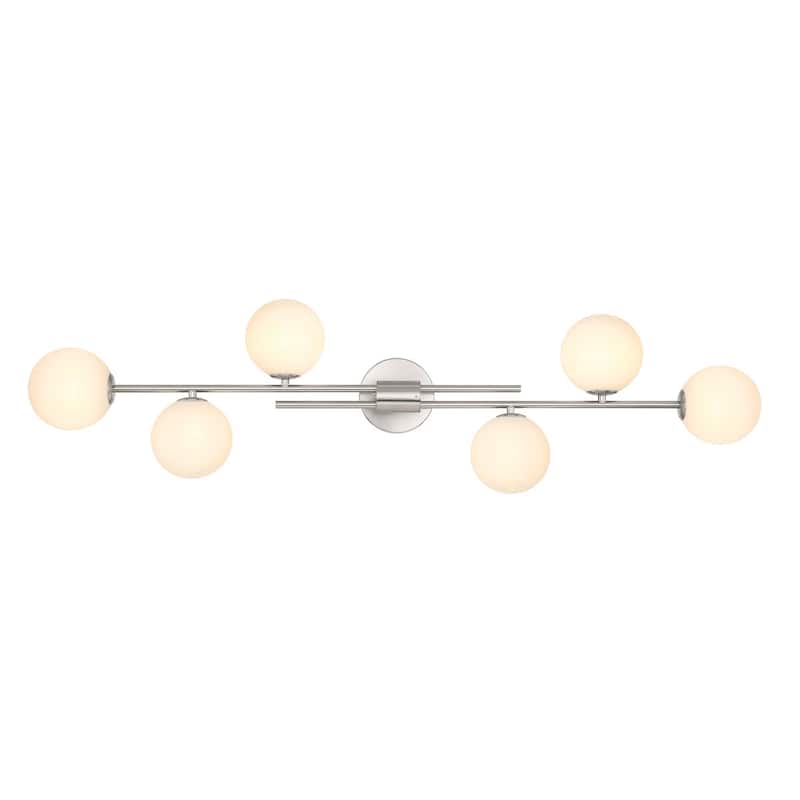 Acroma 6 - Light Modern/Contemporary Vanity Light - 6-light - Brushed Nickel