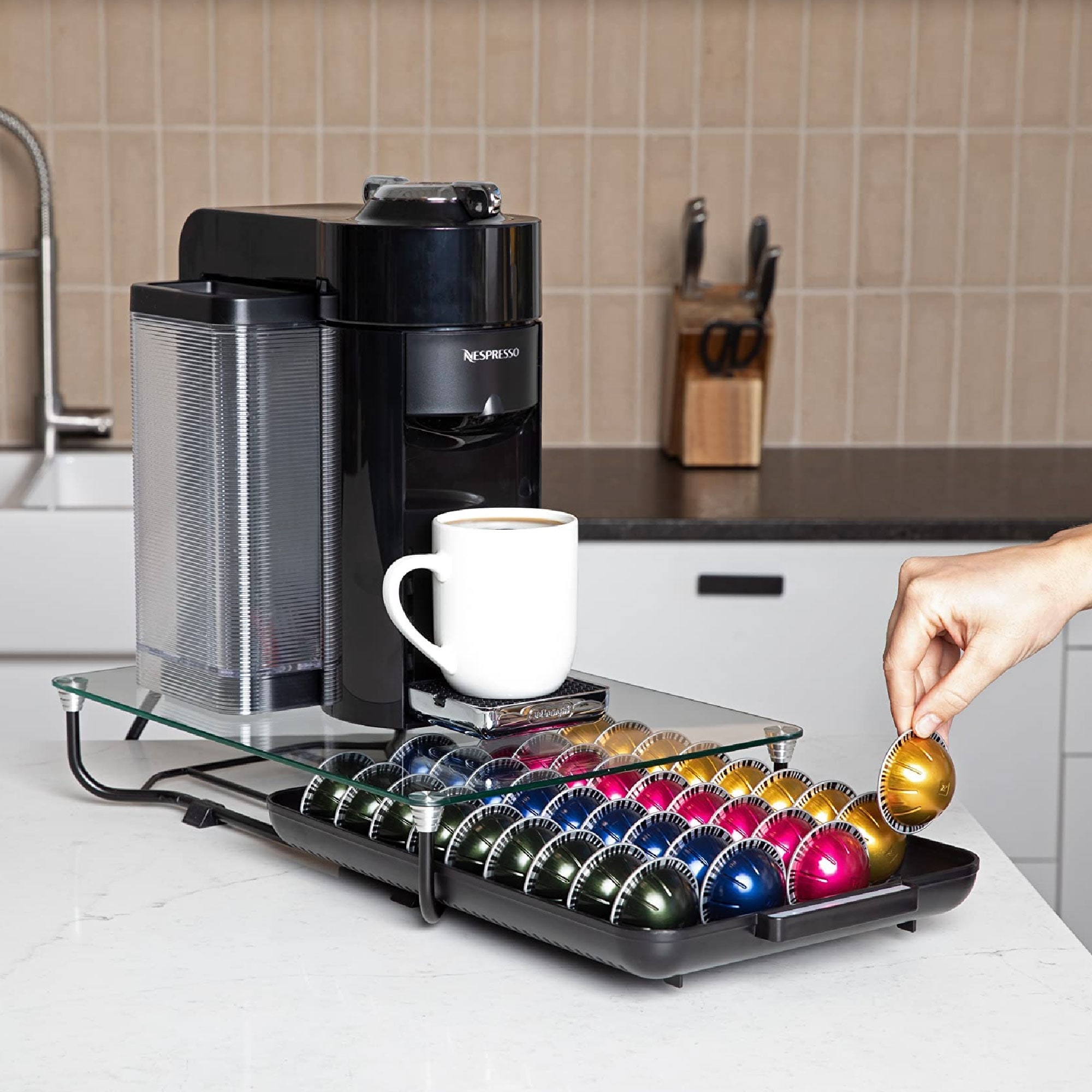 Nifty nespresso vertuoline capsule top drawer