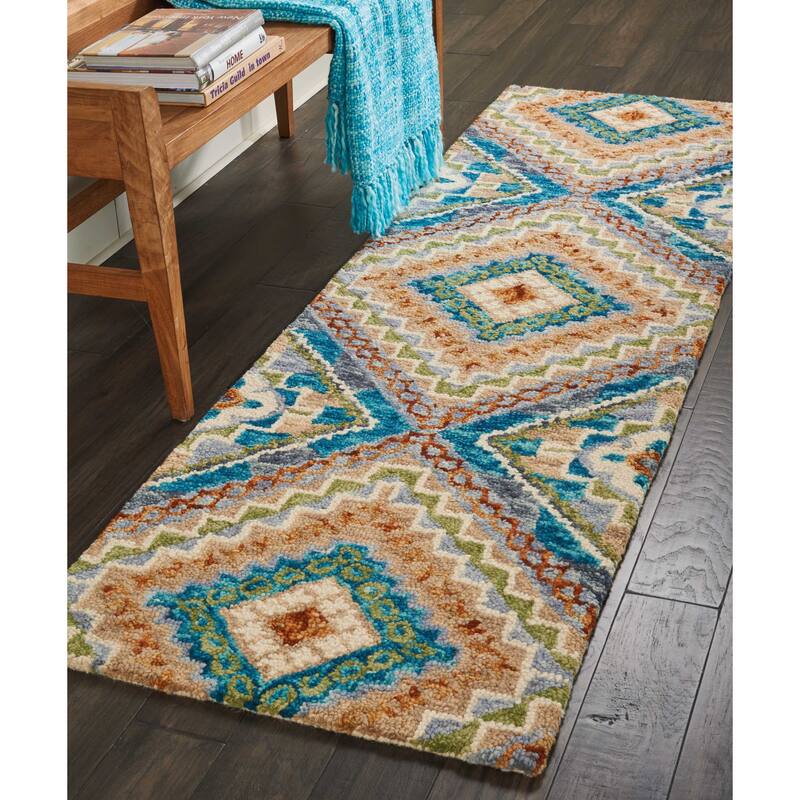 Nourison Vibrant Tribal Geometric Diamond Area Rug
