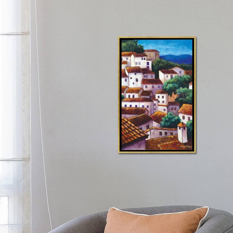 iCanvas "Spanish Village" by Candy Mayer Framed Canvas Print