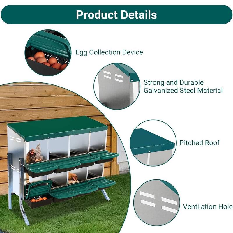 Nesting Boxes for Chickens with Lid Cover