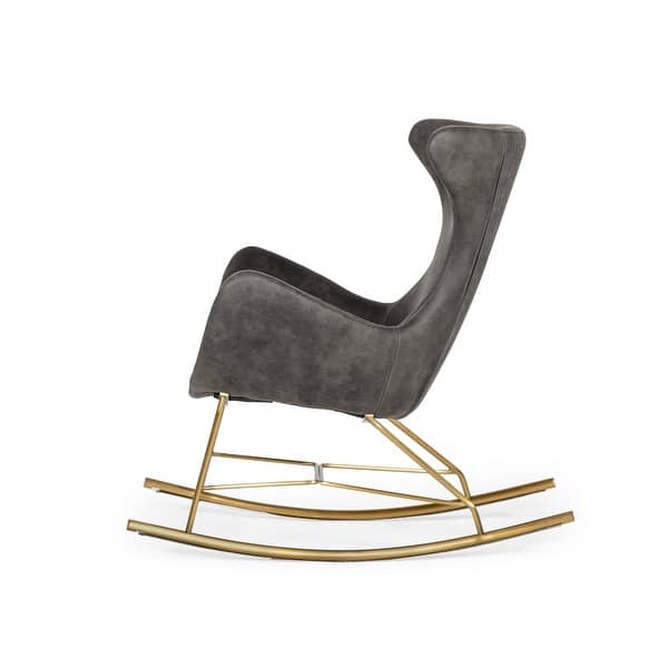 Modrest Cassidy Modern Dark Grey Gold Rocking Chair Overstock 31928384 Shop now, pay later with afterpay. modrest cassidy modern dark grey gold