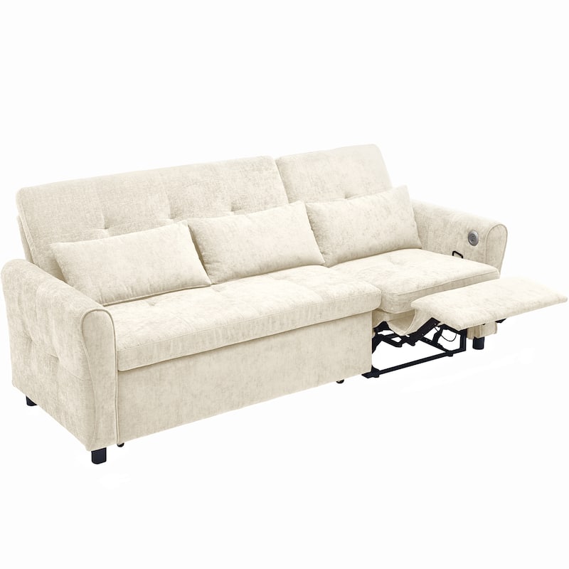 2-in-1 Sofa with Pull-Out Sleeper & Reversible Recliner by Harper&Bright Designs