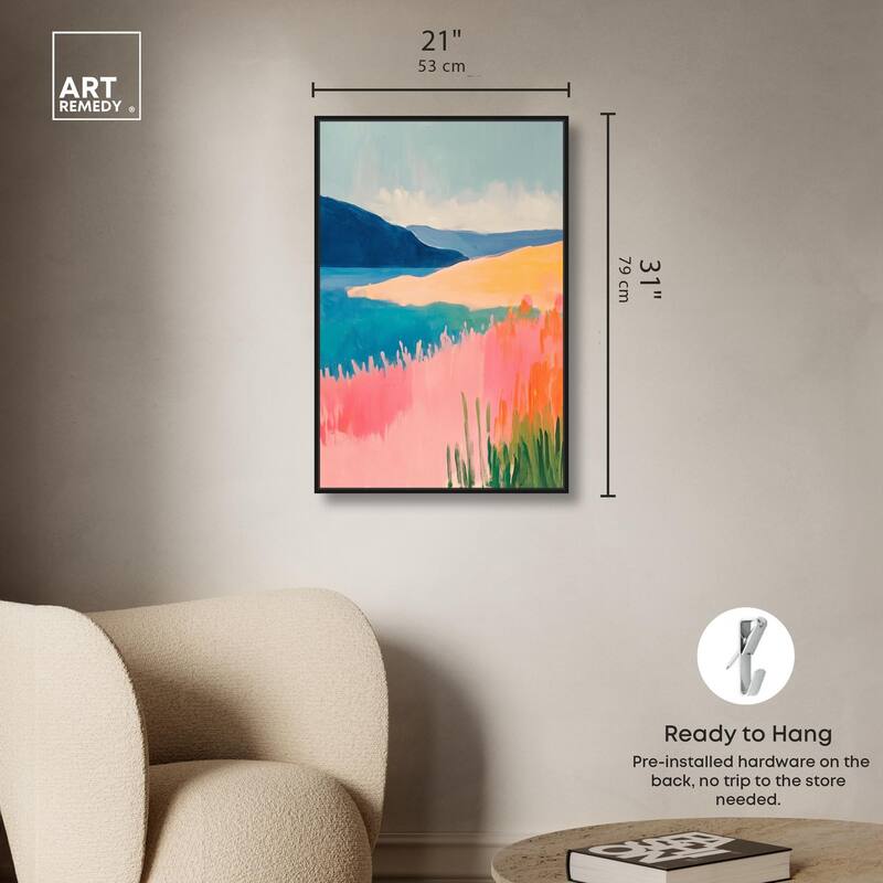 Meadow Meets the Sea Canvas by Art Remedy