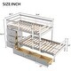 preview thumbnail 4 of 28, Twin over Twin Loft Bunk Bed with 6-Drawers and Ladder, Space-Saving Design in Grey for Kids' Rooms