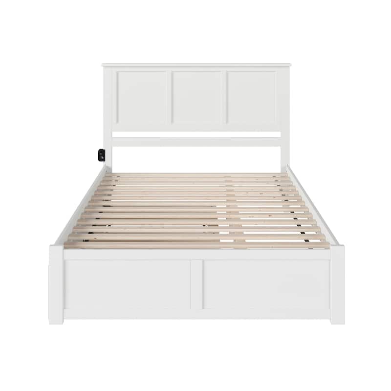 AFI Madison Platform Bed with Footboard & Twin XL Trundle
