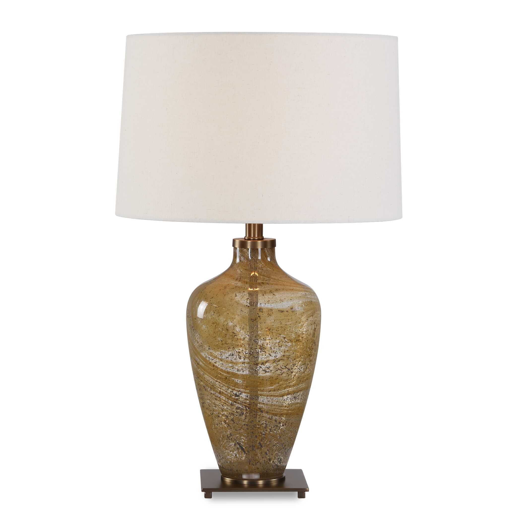 Uttermost Rainer Blown Glass Table Lamp. - 16" D x 16" W x 25.5" H